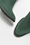 Green Leather Women's Heeled Boots - 3