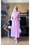 Women's Bow Detailed Poplin Hijab Compatible Tie Dress - 3