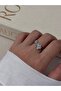 Silver Color Adjustable Ring with Butterfly and Flower Detail – Elegant and Sparkling Design - 4