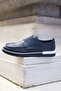 Jabari Navy Blue Genuine Leather Loafer Men's Shoes