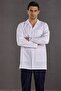 Men's Classic Lapel Lab Coat Nurse Pharmacist Teacher Doctor - Alpaca Fabric - 3