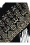 Black Color Traditional Yellow Embroidered Embroidered Tassel 140*140 S 300012 - 6