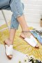 Women's Tassel Slippers White - 2