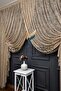 Mink Beige Light Brown Double Breasted Curtain Tulle Theater Curtain Glass Broken Model - 4