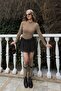 Milk Coffee Half Fisherman Raster Ribbed Blouse - 8