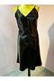 Black Strappy Dress with Rose Embroidery - 5