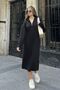 Black Zippered Stand Collar Casual Knitwear Dress
