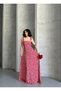 Women's Red Wide Strap Shoulder Tie Tight Fit Cotton Dress - 7