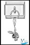 Playboy Dangle Italian Bracelet Charm Steel 9 mm Charm