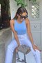 Women's Polyamide Halter Neck Seamless Bodysuit Zıbın Snap Fastener Body Full Lycra Crew Neck Body - 3