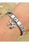 Zircon Stone Bow Steel Charm and Italian Steel Bracelet I Special Boxed - 2