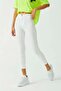 White High Waist Skinny Fit Jeans Lycra Front Pocketless Leggings Pants - 2
