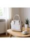Women's Box Model Stylish Mini Hand and Shoulder Bag with Zipper Closure Detail - 5