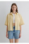 Striped Yellow Shirt Crop / Short Cut 1211102-89859 - 4