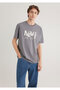 Logo Printed Gray T-Shirt Loose Fit / Loose Relaxed Fit 0612461 -80020 - 2