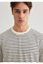 Striped White T-Shirt Regular Fit 0612526 -70057 - 5