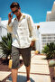 Remsa Men's Pool Sea Long Capri Shorts Swimwear Rks-02 Khaki - 2