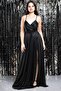 Glitter Tulle Evening Dress Black Tbs366