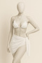 Set of 2 Beach Pareo Chiffon White and Navy Blue 150X50 - 5