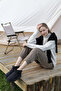 Leo Black Suede Sheepskin Thick Sole Women's Boots