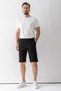 Men's Elastic Waist Laced Pocket Textured Shorts Black - 8043 - 3