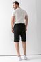 Men's Elastic Waist Laced Pocket Textured Shorts Black - 8043 - 8