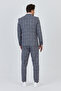Vincenzo Men's Navy Blue Jacket+Pants+Vest Double Slit Slim Fit Suit - 7