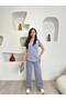 Modal Fabric V-Neck Lycra Comfortable Casual and Stylish Bottom - Top Set Tracksuit Set - 6