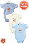 Baby Boy 100% Organic Cotton Explore Printed 3-6-9-12 Months 3-Piece Short Sleeve Baby Bodysuit