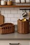 Countertop Wicker Spoon Holder and Napkin Holder Flower Pot Organizer Wicker Spoon Holder Wooden Spoon Holder - 2