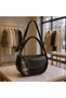 Women's Arm and Shoulder Bag with Scarf Detail and Magnetic Closure - 6