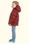 Boy's Burgundy Fleece Hooded Waterproof Wind Resistant Pocket Puffer Winter Coat - 4