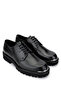 Men's Genuine Leather Black Analin Casual Shoes - 2
