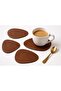 6-Piece Coasters Ideal for Home, Office and Workplace Brown Coasters