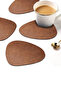 6-Piece Coasters Ideal for Home, Office and Workplace Brown Coasters - 3