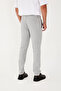 Men's Jogger Slimfit Waist Half Elastic Gray Fabric Trousers - 6