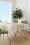 Table Cloth Oilcloth Washable Wipeable Stain Resistant Fabric Look Hygienic Table Cloth