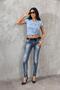Wd153 Distressed Low Waist Women's Jeans