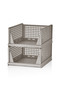 Set of 3 Brown Multi-Purpose Sliding Shelves for Clothing and Home Organization - 3