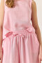 Women's Powder Pink Thick Strap Blouse Elastic Waist Pants Modal Suit 3089 60283231 - 6