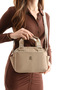3 Compartment Design Bag with Elegant Details of Mink 25X17X11 cm and Makeup Mirror - 2