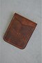 Genuine Frisco Leather Card Holder Wallet – Handmade, Minimal Design with Snap Closure, Slim & Stylish - Brown - 7