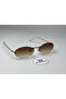 FENDYY COFFEE SUNGLASSES إطار بيضاوي زجاج بني ملون 52 بطاقة - 2