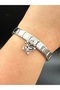 Zircon Stone Butterfly Figured Steel Charm and Italian Steel Bracelet I Special Boxed - 3