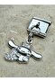 Rabbit Italian Bracelet Steel Charm with Zircon Stone - 3