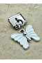 White Butterfly Italian Bracelet Steel Charm - 2