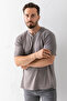 تيشيرت رجالي أساسي ناعم ذو رقبة دائرية بني - 2924 - 5