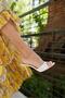 Gala White Patent Leather Thin Heeled Women's Slippers - 3