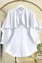 Women's Cape with Belt Detail, High Neck Hijab Shirt, Length: 1.67 Kg: 62 S/M as Pictured - 5