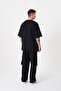 Men's Sylvester Printed Oversize Black T-Shirt - 4
